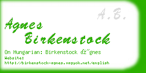 agnes birkenstock business card